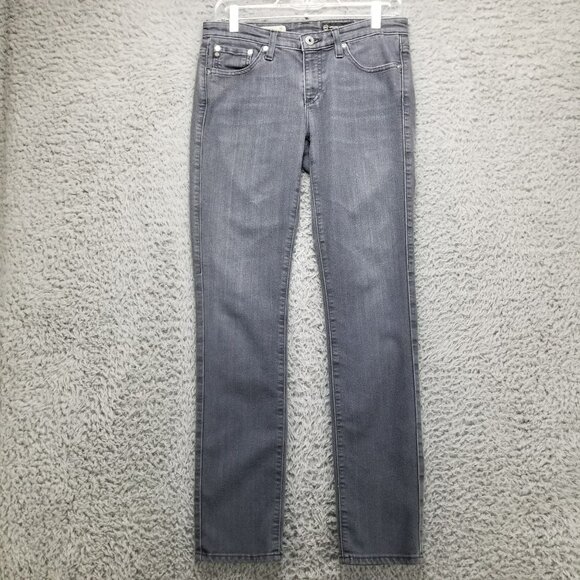 AG Adriano Goldschmied Jeans Womens 27 Gray The StevieSlim Straight Stretch - Picture 1 of 14